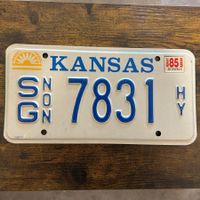 🇺🇸 U.S. Autoschild - Kansas 7831 - ORIGINAL
