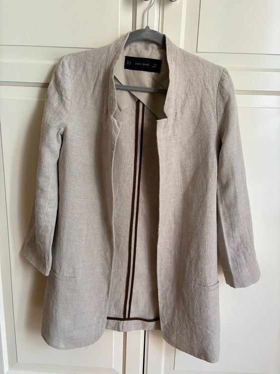 Zara Giacche: Beiger Leinenblazer, Zara, XS – Usato da Zürich venduto da Sera.13