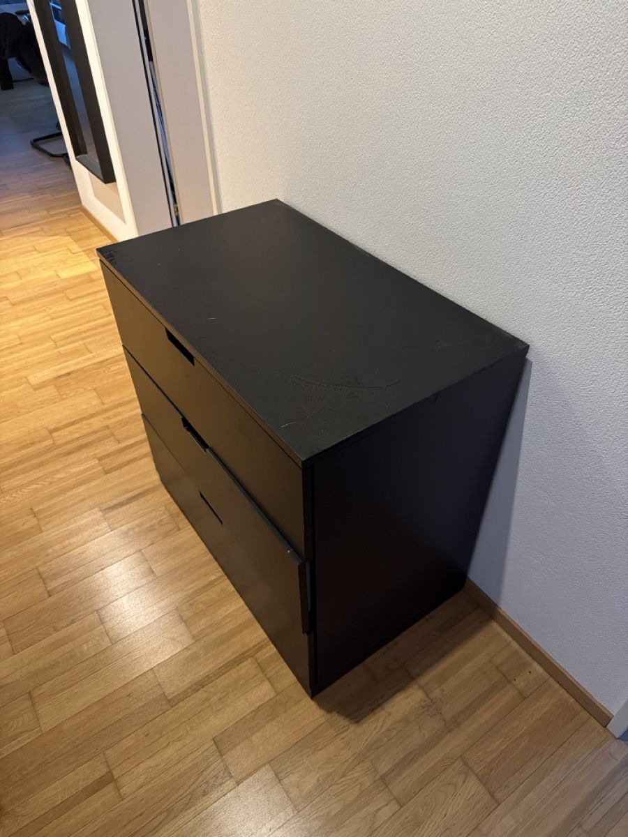 Ikea Cassettiere: Nordli Kommode mit 3 Schubladen, anthrazit  – Usato da Bonaduz venduto da laryxfary 3