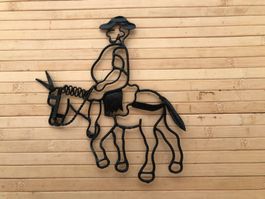 50er Jahre Draht-Bild “El Mulino”