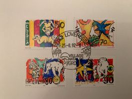 PTT-Weihnachtskarte Rolf Knie 1993, 25.8.92, 2752 Loveresse