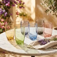 6 bunte Trinkgläser – Sommer, Apéro & Gartenfeeling