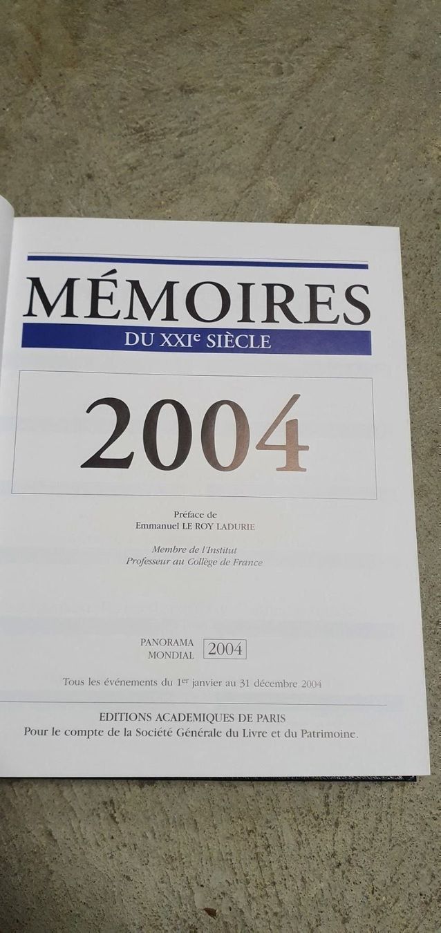 Libri: Encyclopédies Mémoires du XXI siècle – Nuovo (secondo la descrizione) da Moutier venduto da gvmv 2