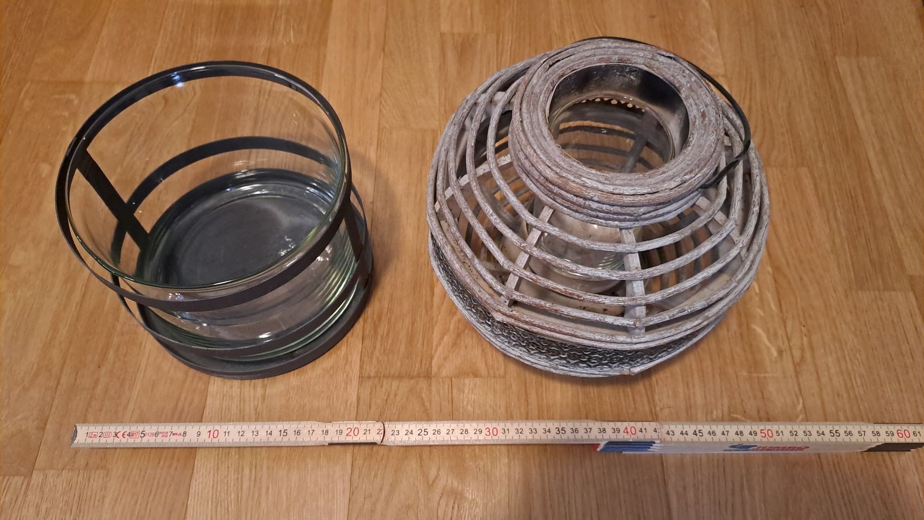 Portacandele: 2x Candle Holders with Glass Inserts – Usato da Rieden AG venduto da Werkstattlaedeli