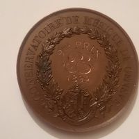 1892. 2 MEDAILLES BRONZE CONSERVATOIRE GENÈVE 1X ATTRIBUÉE