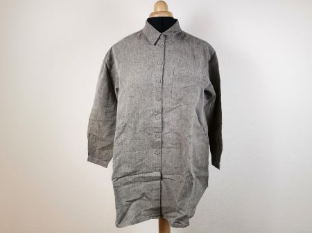 GUDRUN SJÖDEN Hemdbluse, Grösse M, Hellgrau