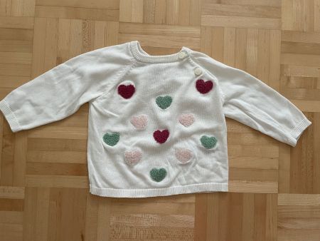 Baby Pullover Gr. 68 - bunte Herzen