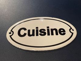 Emailschild/Cuisine/Küche/Oval/Antik/