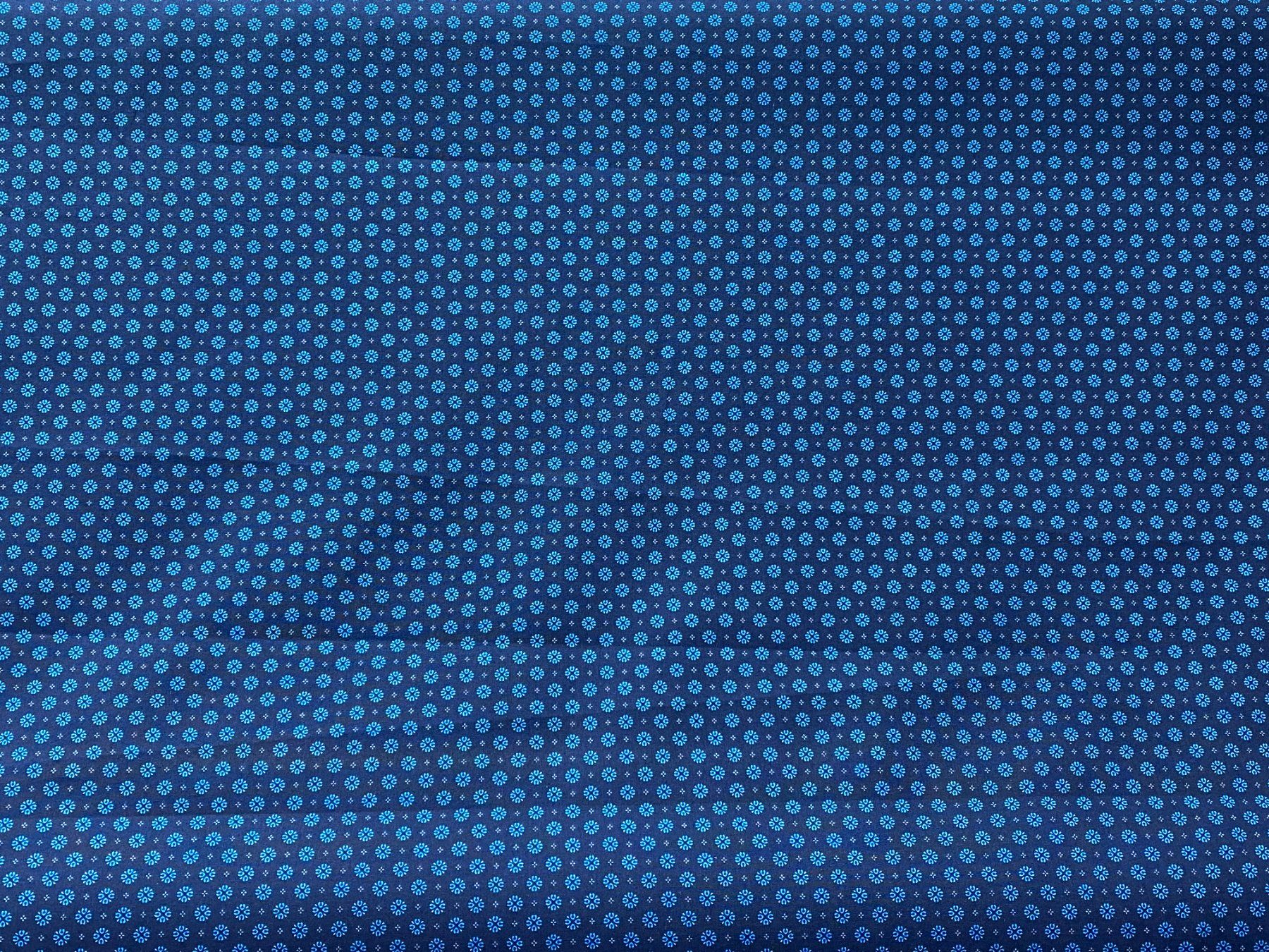 Stoffe: Tissu coton bleu imprimé fleurs – Neu und originalverpackt aus Préverenges von mam_629h