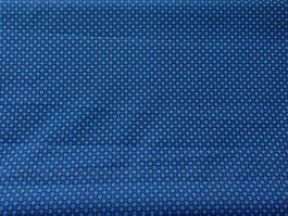 Tissu coton bleu imprimé fleurs