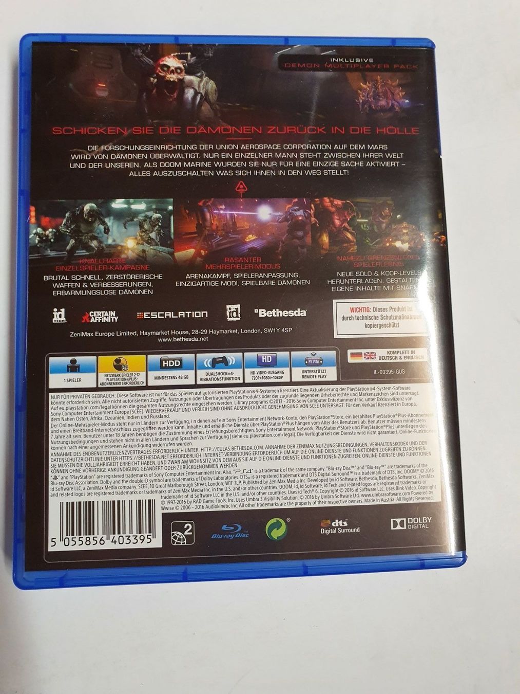 Sony Giochi: PS4 Doom -  Game Sony Playstation 4 – Usato da Oberdorf BL venduto da BaldenEagle 5