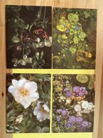 4 AK mit Blumen Motiv