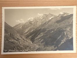 Antike Ansichtskarte, SCHWEIZ, Riffelalp, Blick auf Zermatt