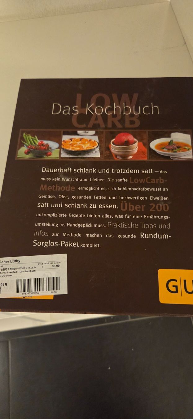 Bücher: Buch:   Low Carb Das Kochbuch GU – Gebraucht aus Bremgarten b. Bern von Marge7979 1