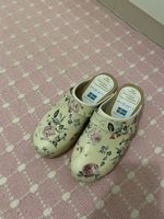 Moheda Blumen Clogs Holzschuhe Gr. 37 Leder