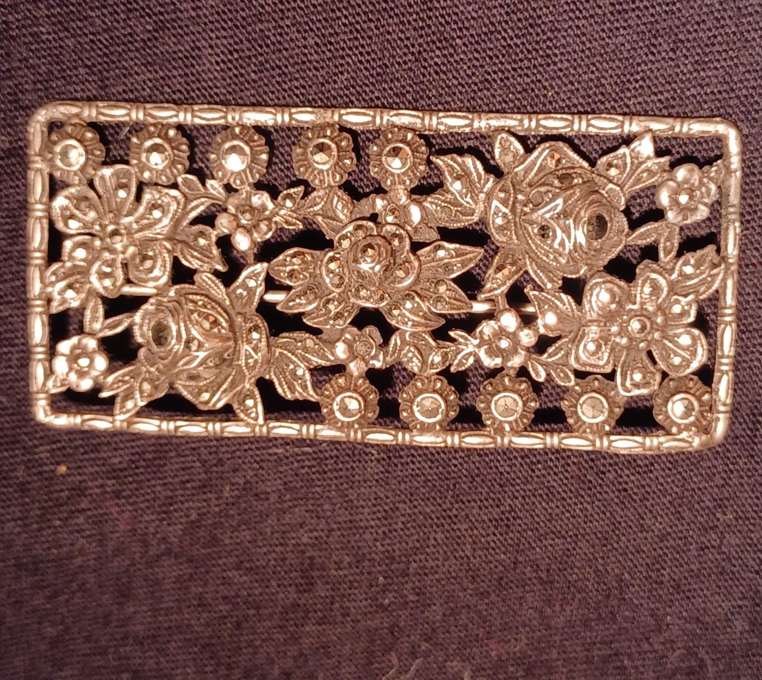 Broschen & Nadeln: Jugendstil florale Silberbrosche mit Markasit – Gebraucht aus gais von dun_c2xc 1