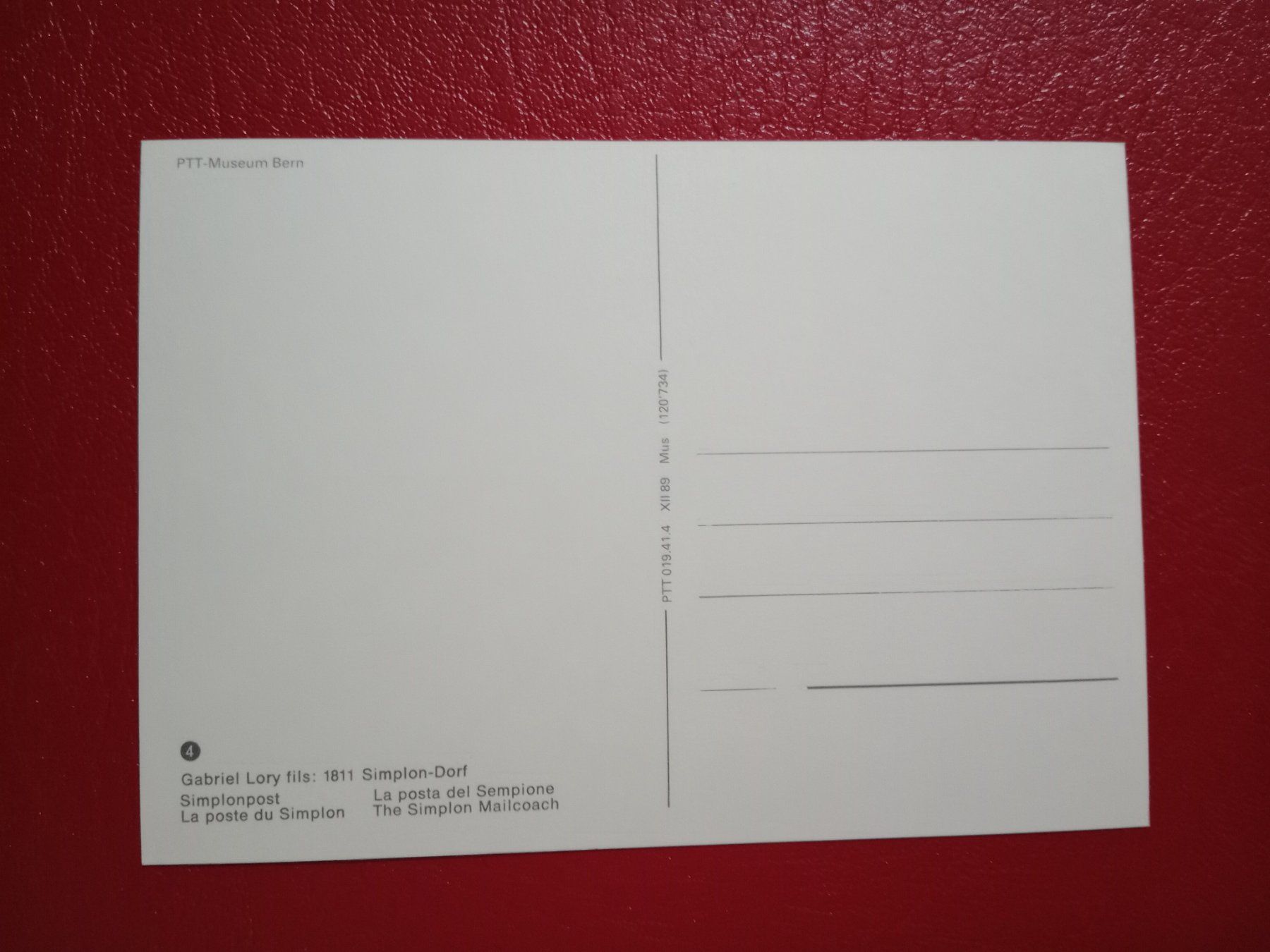 Cartoline postali: AK PTT Serie Simplonpost Simplon Dorf Wallis – Usato da Küttigen venduto da Melisch1000 1