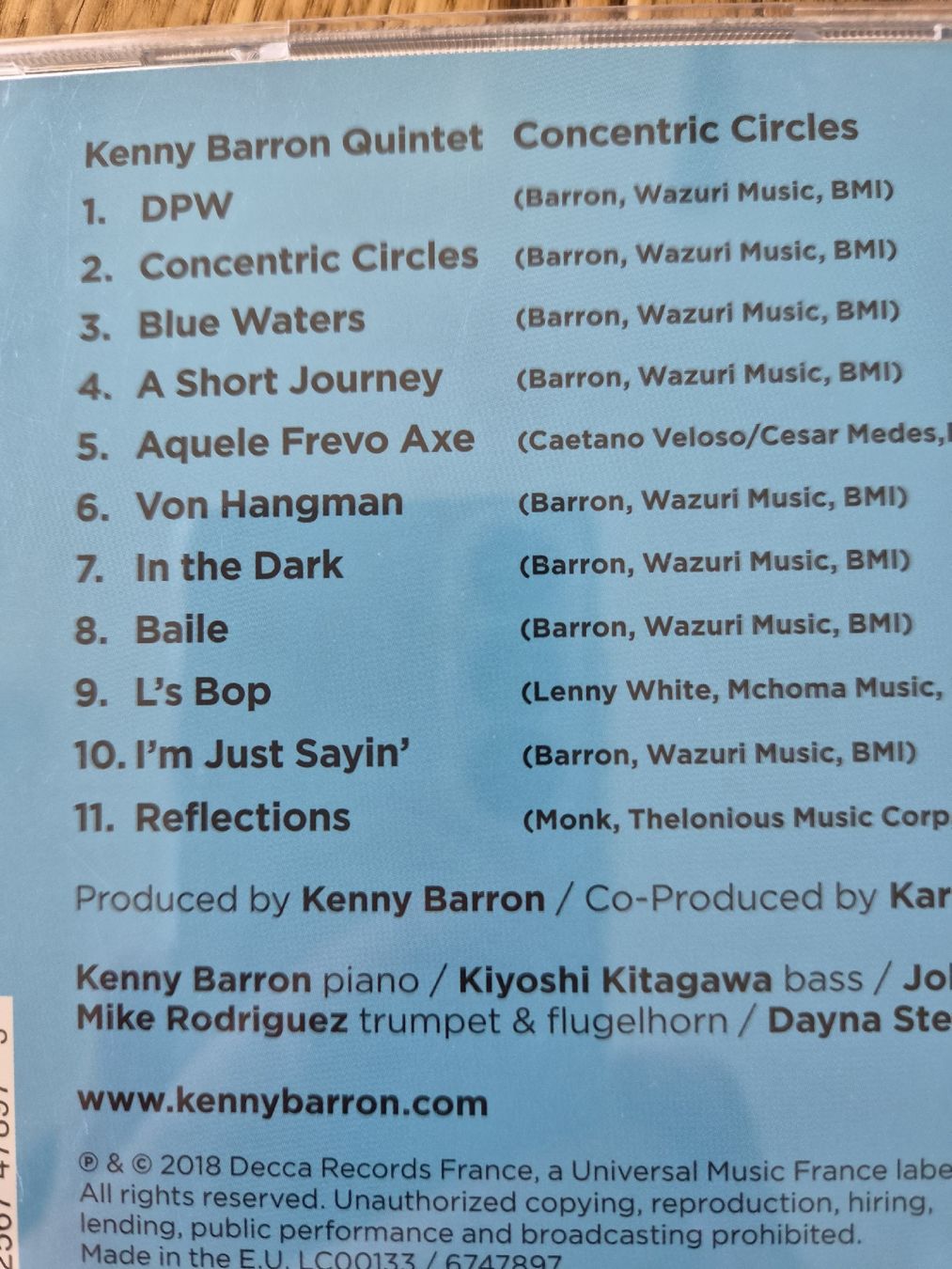 CDs: KENNYBARRON QUINTET CONCENTRIC CIRCLES – Neu (gemäss Beschreibung) aus Zofingen von Tinpan 2