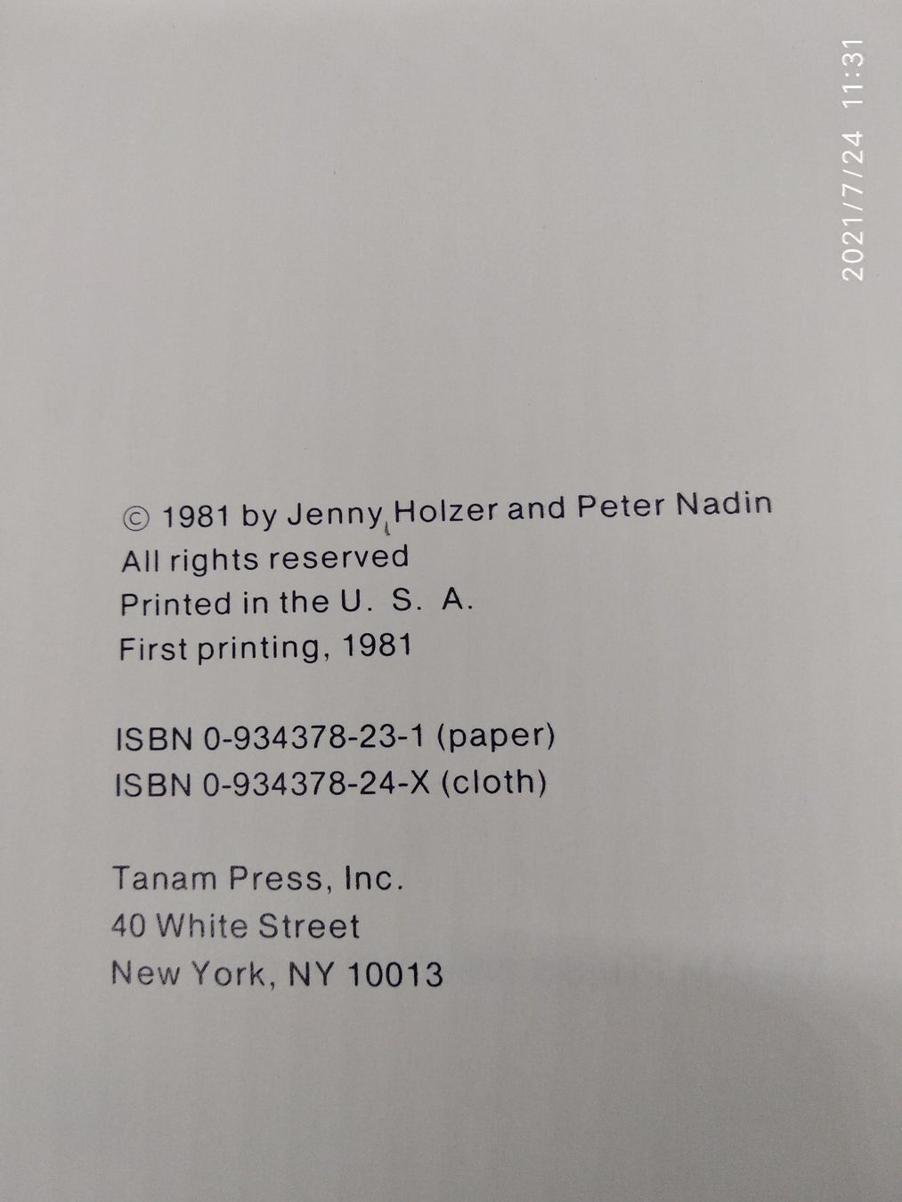 Dischi in vinile: JENNY HOLZER EATING THROUGH LIVING 1981 – Usato da Goldach venduto da Gaip 8