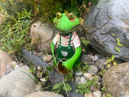 Charmanter Garten-Frosch / Vintage Garten Deko