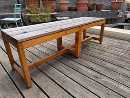 schoene Gartensitzbank handgefertigt 160 cm