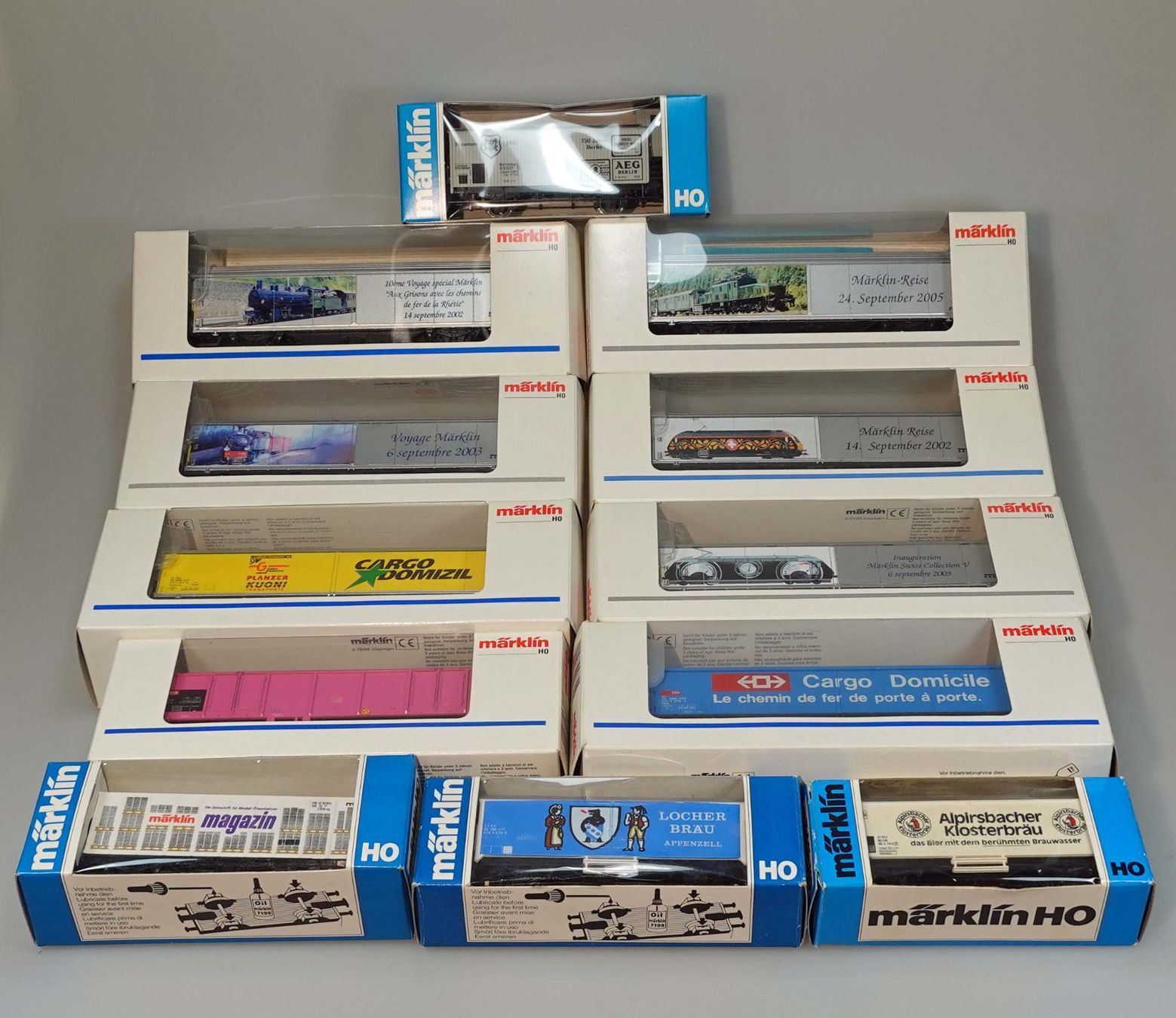 Märklin Modellini di ferrovie: Märklin H0 12 Containerwagen – Usato da Niederglatt ZH venduto da bego8172 9