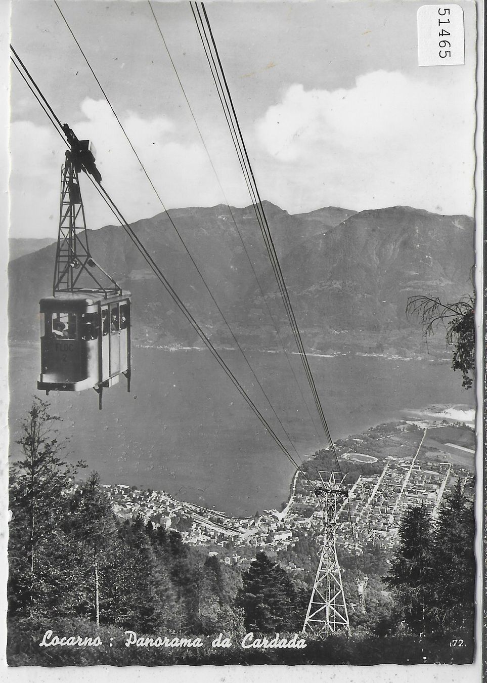 Cartoline postali: Locarno - Panorama da Cardada – Usato da Ettingen venduto da Kartenplanet