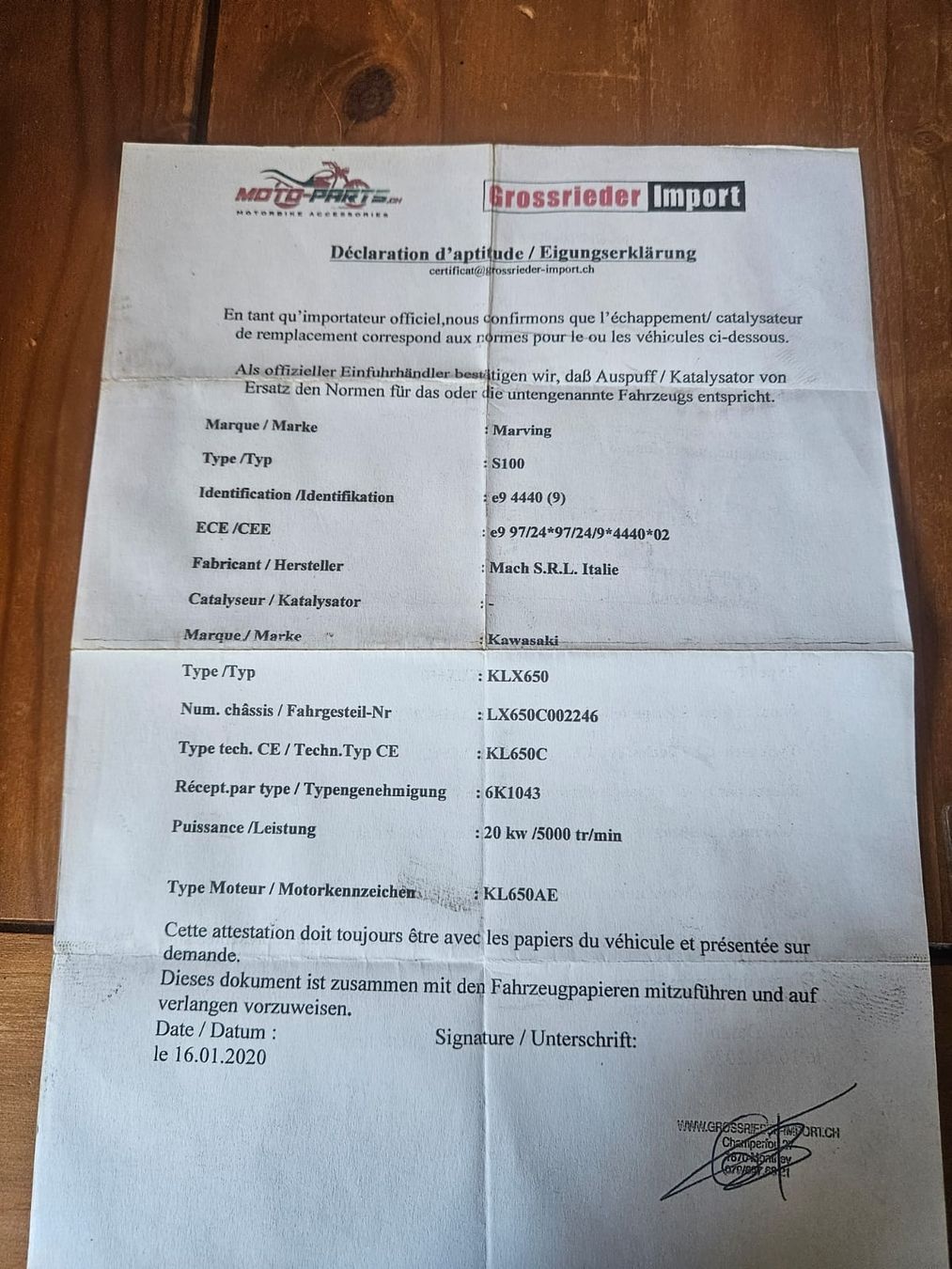 Kawasaki Enduro: Kawasaki KLX 650 C – Usato da Giswil venduto da Jndira 7