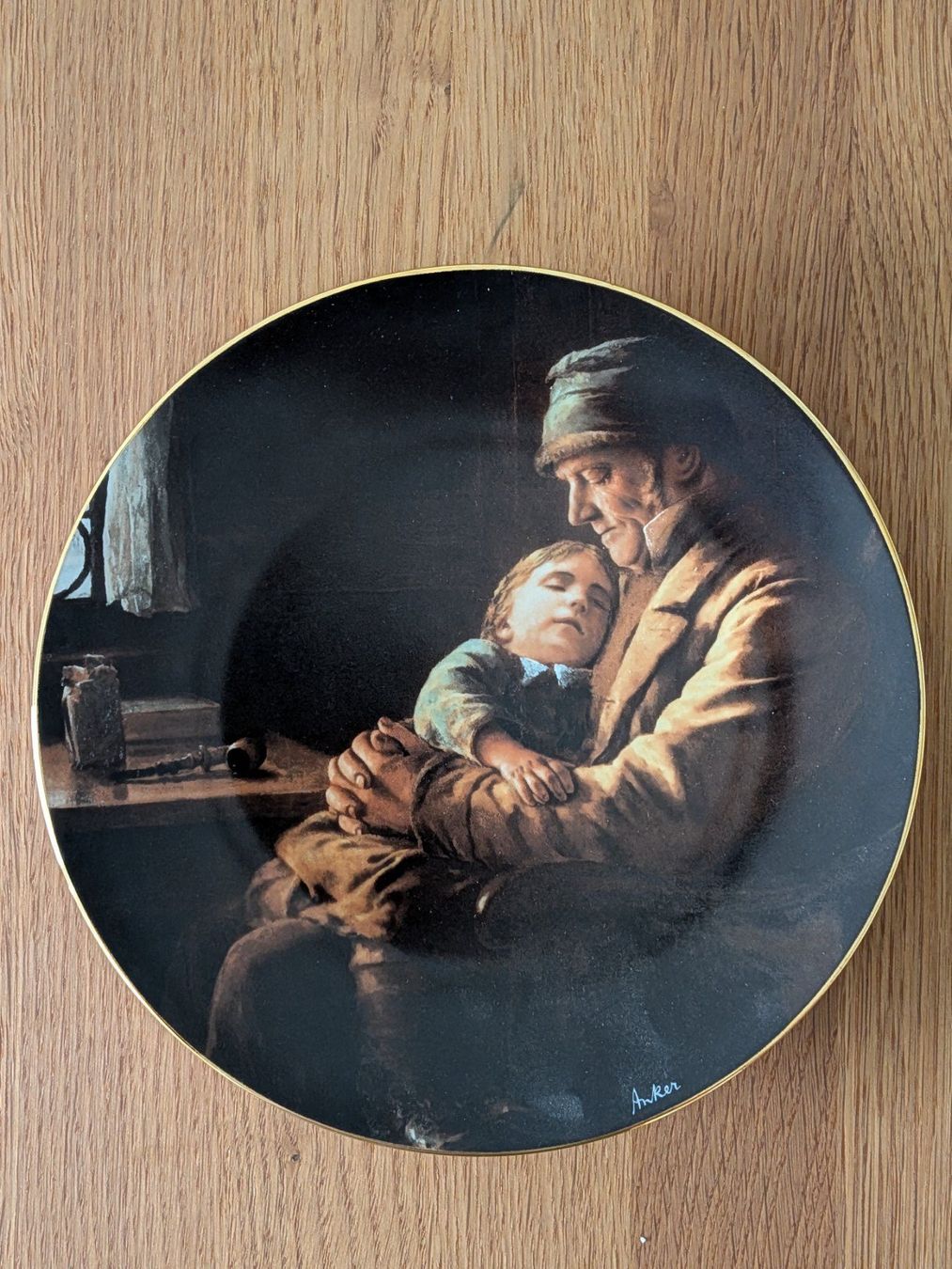 Piatti: Sammelteller Albert Anker "Grossvater mit Kind" 1992 – Usato da Port venduto da gecotom