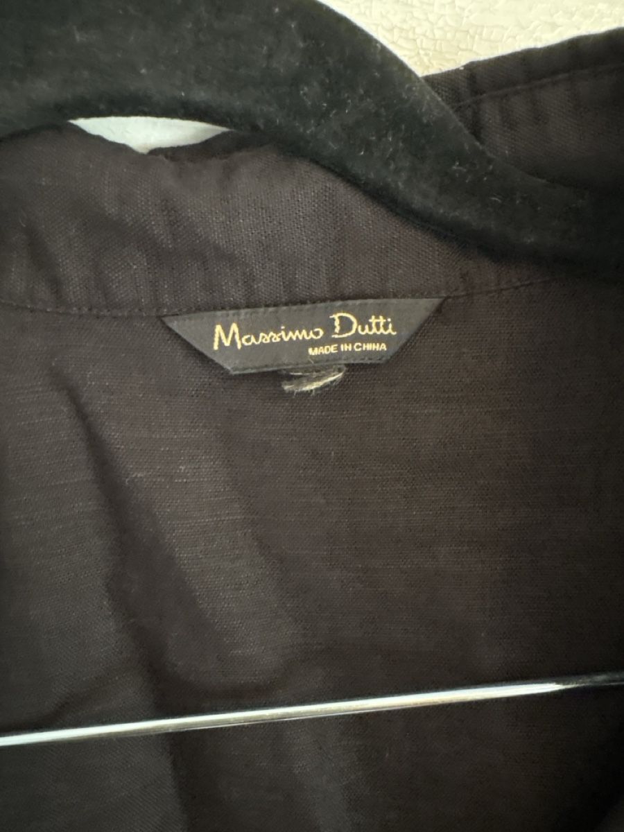 Massimo Dutti Camicette: Massimo Dutti Hemd schwarz Langarm Leinen – Usato da Affoltern am Albis venduto da Cmara 1