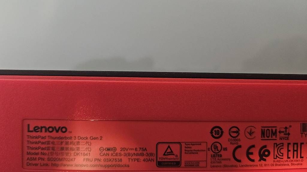 Lenovo Docking station: Lenovo ThinkPad Thunderbolt 3 Dock Gen 2 135W – Usato da Schinznach Dorf venduto da Hombi 1