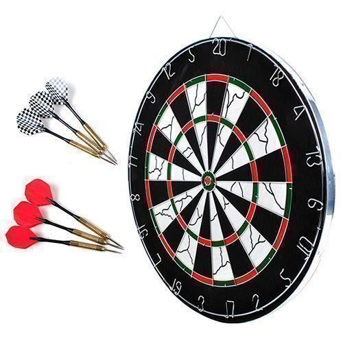 Pennpliy Bristle Dartscheibe Set 45,7 Cm Mit 6x 18g Darts & Wandschutz – Professionell, Sisalfaser, Drehbarer Zahlenring