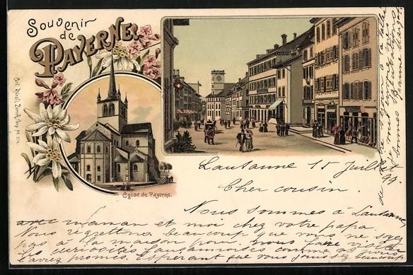 Cartes postales: Litho Payerne, Eglise de Payerne, Strass – D'occasion à Berlin par bartko-reher