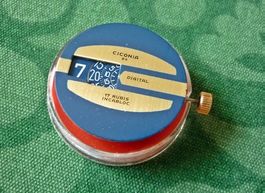 Vintage Förster Uhrwerk Cal. 201 - Digital Uhr -  Handaufzug