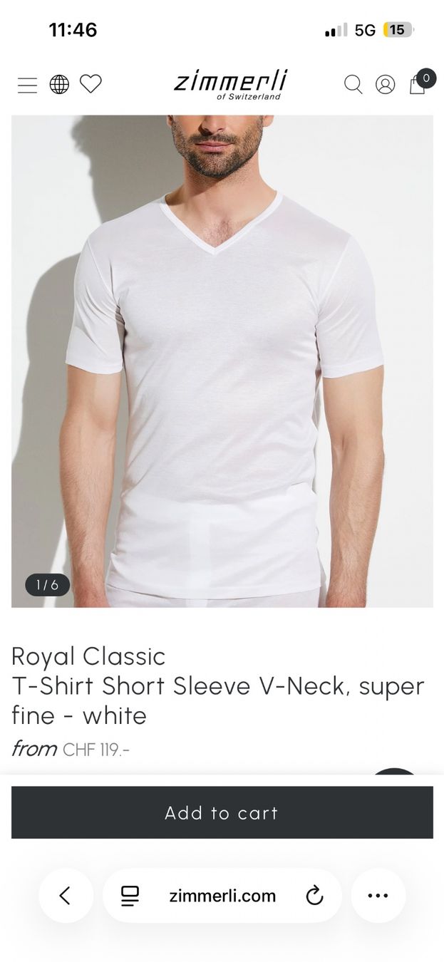 Zimmerli T-shirt: NEU - Zimmerli V-Neck Royal Classic – Nuovo e nell'imballaggio originale da Eglisau venduto da vfe7 1