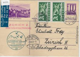 Sonder-Postflug Zürich-Sion 1.VIII.37