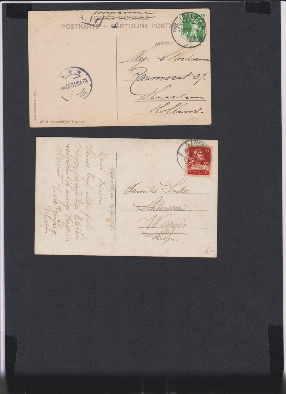 Cartoline postali: Appenzeller Trachten   :   11 alte Ansichtskarten – Usato da Vitznau venduto da Ropaku 7
