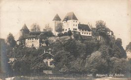 Burgdorf (BE)Das Schloss auf dem Hügel mit Türmen und Mauern