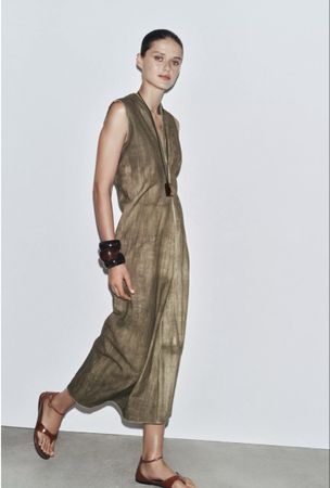 Sommerkleid aus Ramie& Baumwolle /Robe d'été en ramie XS