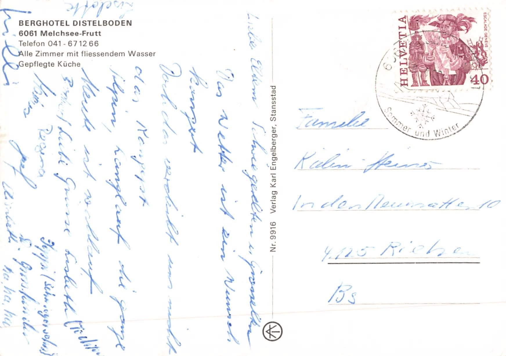 Cartes postales: 2x schöne, alte Ansichtskarten: Melchsee Frutt – D'occasion à Winterthur par SchatzchischtliWinti 1