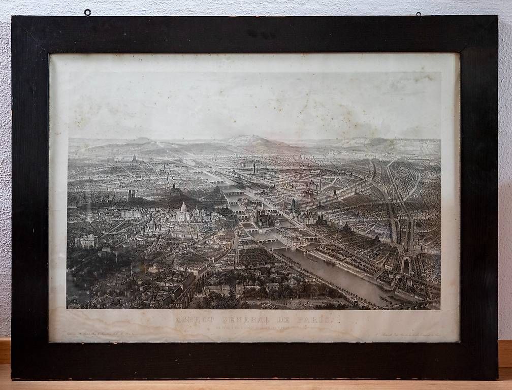 Poster & Bilder: Aspect General de Paris, Vue prise a Vol d' Oiseaux – Gebraucht aus Burgdorf von hotpot12345
