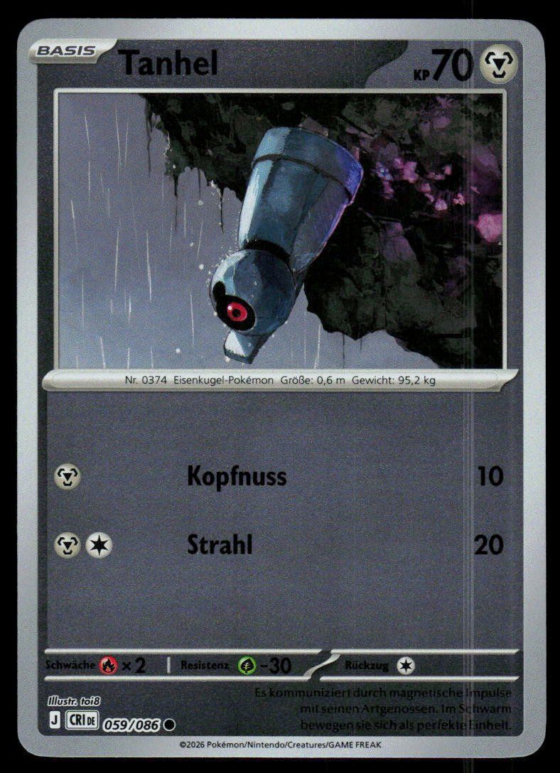 Pokémon Carte collezionabili: Pokemon Tanhel 059/086 – Usato da Herisau venduto da Pokemon2025