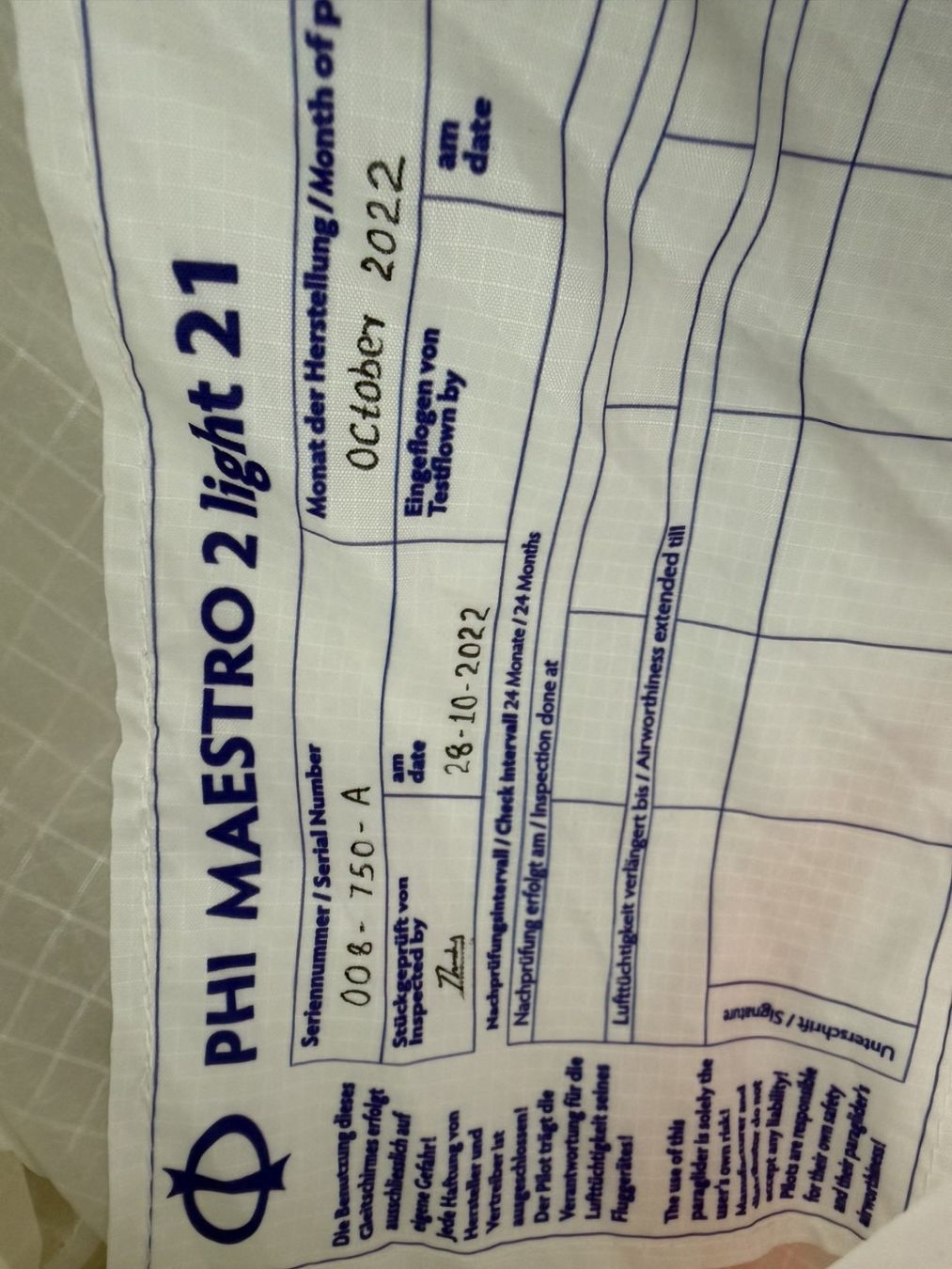 Phi Flug- & Drachensport: PHI Maestro 2 Light 21 (75-95kg) – Gebraucht aus Bern von seventeen57 3