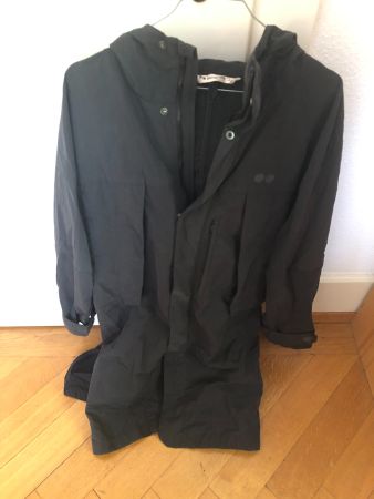 Pingpong Unisex Regenmantel Schwarz Grösse S Bio-Baumwolle