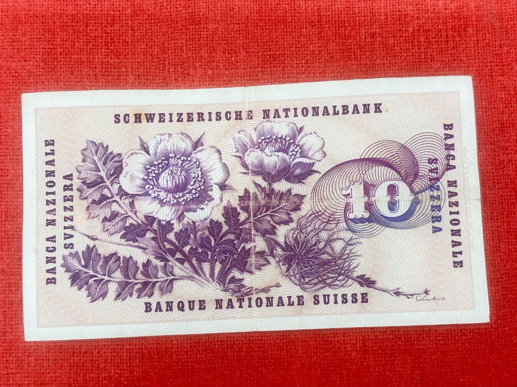 Banconote: 10 Franken Banknote1973 gebraucht – Usato da Ormalingen venduto da digital09 1