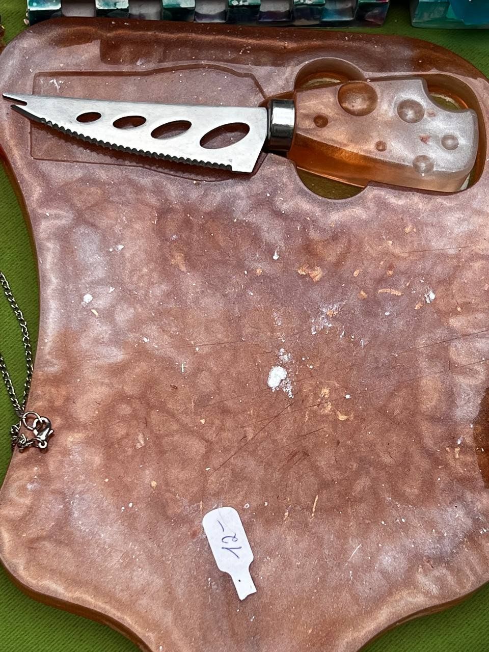 Coltelli da cucina: Brett mit Messer selbstgemacht – Nuovo e nell'imballaggio originale da Riehen venduto da edu_92w7