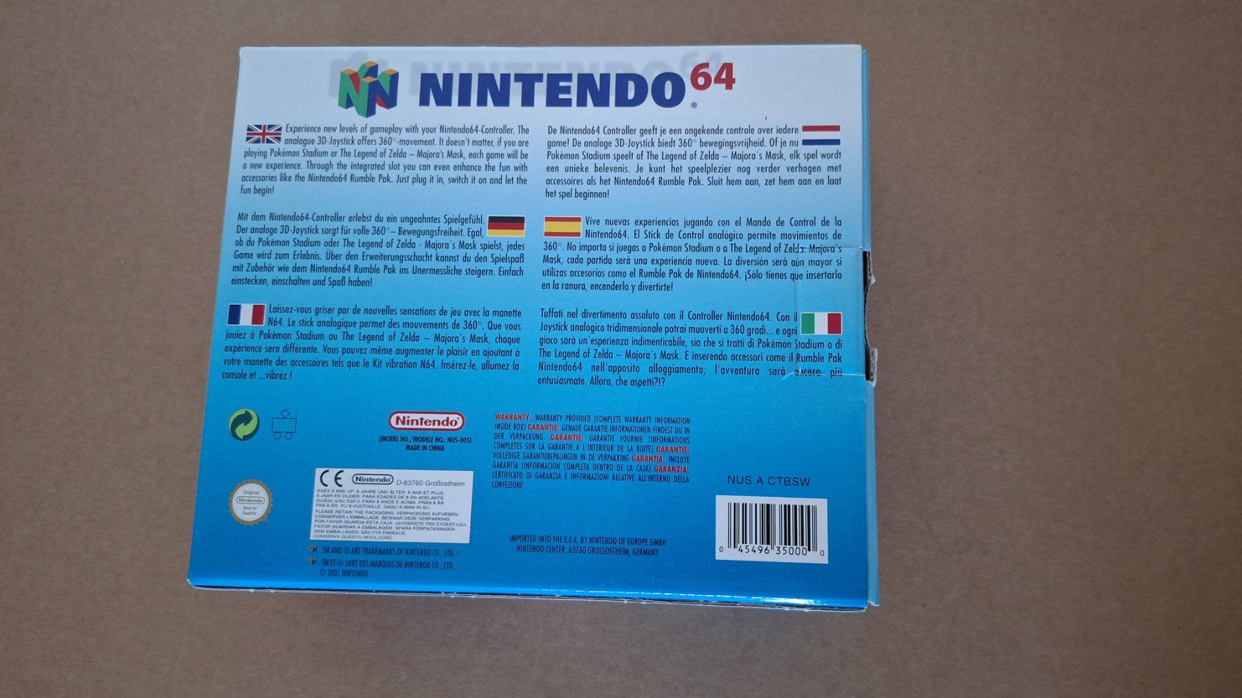 Nintendo Controller: Nintendo 64 Controller Verpackung ohne Controller – Gebraucht aus Spreitenbach von misi.m 2