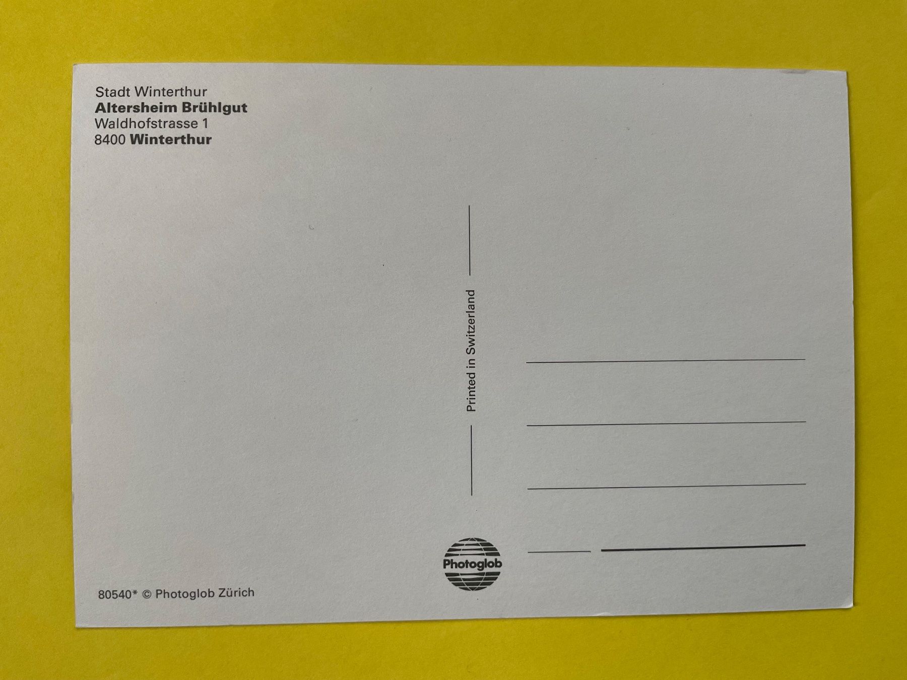 Cartoline postali: AK Altersheim Brühlgut Winterthur – Usato da Zürich venduto da Tolima194 1