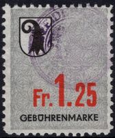 1.25 Fr. Fiskalmarke vom Kanton BASEL-STADT
