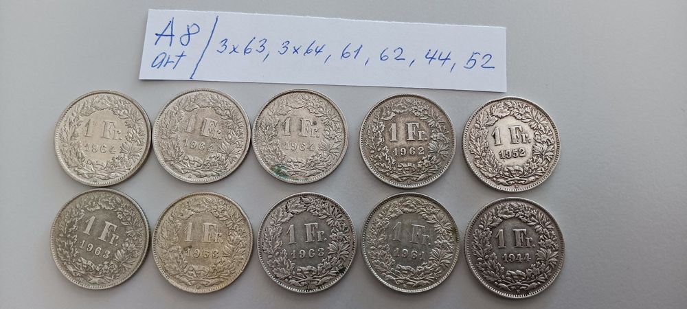 10 x SFR. 1,-- SILBER (D'occasion) à Solduno pour CHF 64 – avec ...